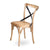 Woodland 2pc Set Dining Chair X-Back Birch Timber Wood Woven Seat Natural