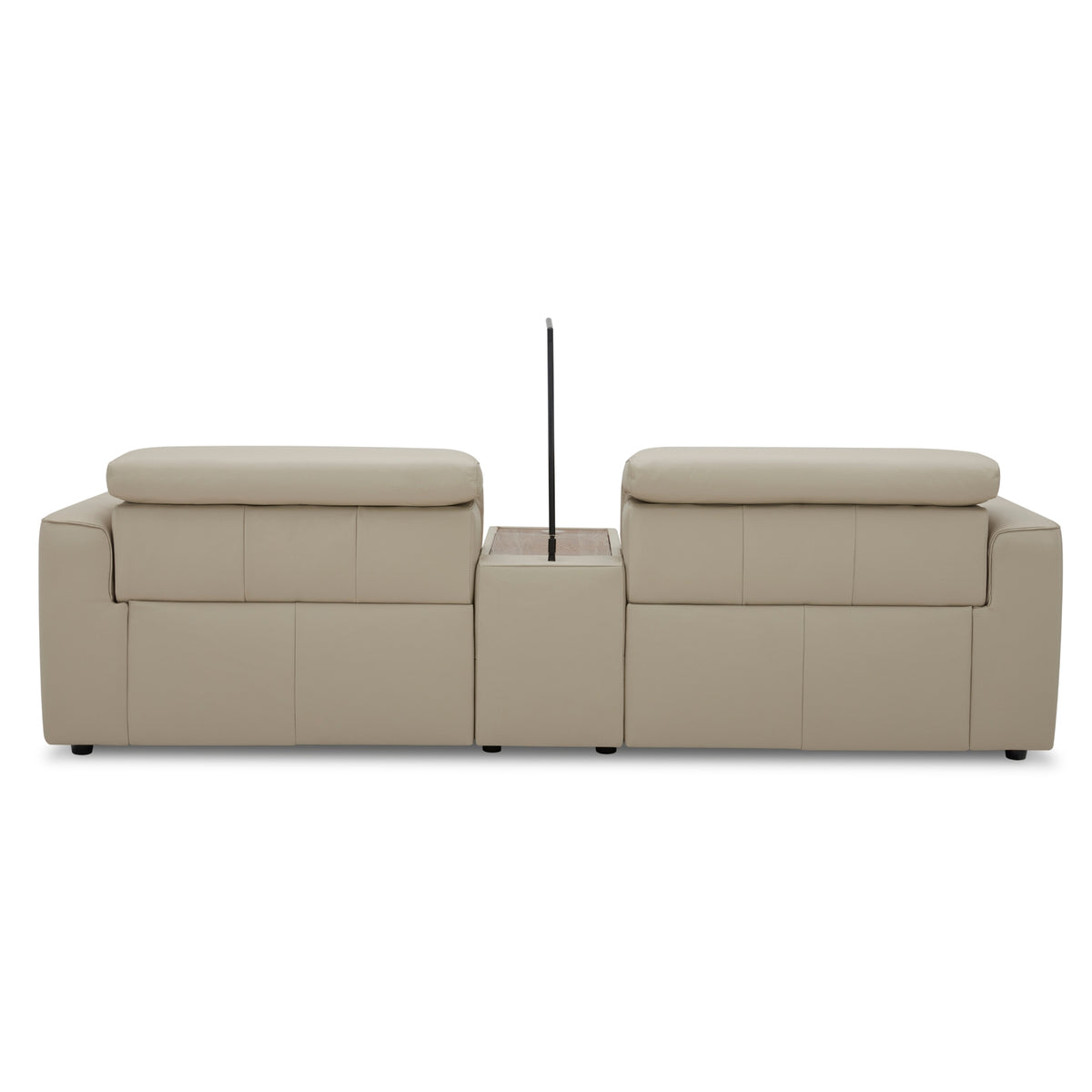 Hallie  2 Seater Genuine Leather Sofa Lounge Electric Powered Recliner Beige