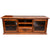 Umber ETU Entertainment TV Unit 166cm 2 Door 1 Drawer Solid Pine Wood - Dark Brown