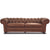 Sonny 3+2.5 Seater Genuine Leather Sofa Chestfield Lounge Couch - Butterscotch