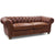 Sonny 3 Seater Genuine Leather Sofa Chestfield Lounge Couch - Butterscotch