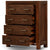 Comfortis 4pc King Bed Frame Suite Bedside Tallboy Furniture Package - Walnut