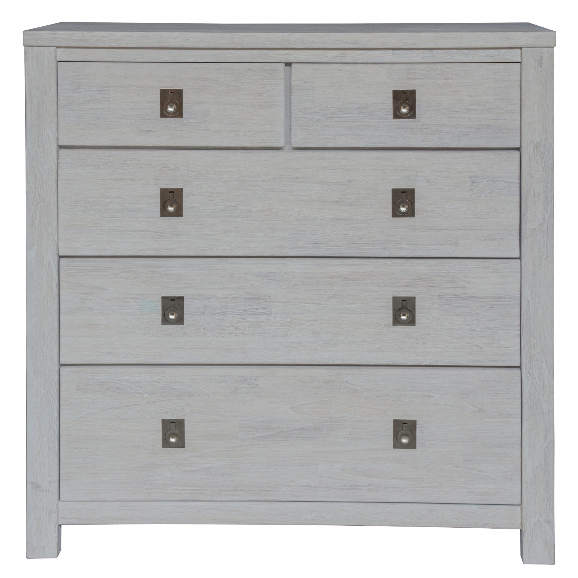 Myer 4pc Queen Bed Suite Bedside Tallboy Bedroom Furniture Package White Wash