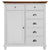 Virginia 4pc King Bed Suite Bedside Tallboy Bedroom Furniture Package - White