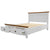 Virginia Queen Bed Frame Size Mattress Base with Drawer Solid Pine Timber -White