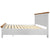 Virginia King Bed Frame Size Mattress Base with Drawer Solid Pine Wood - White