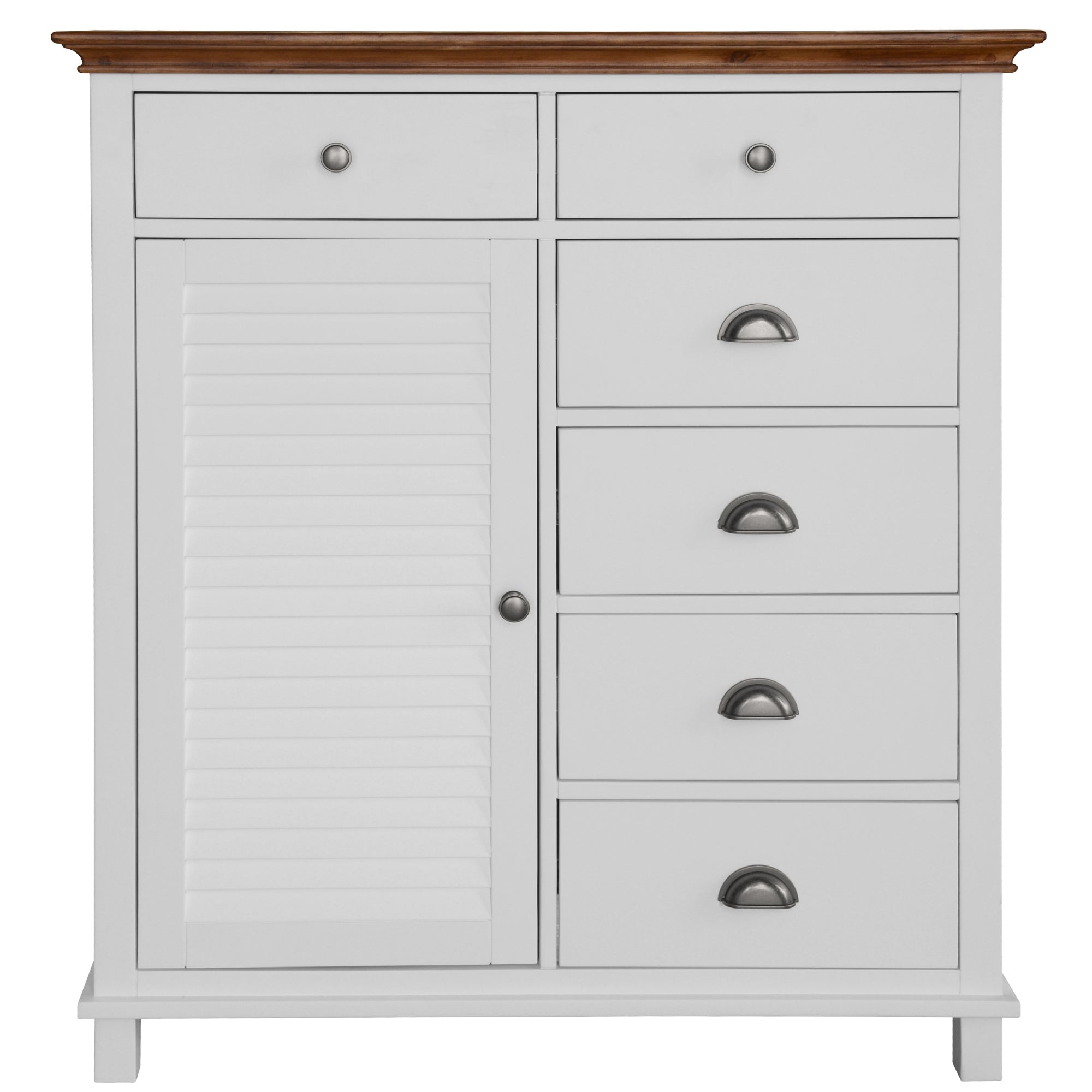 Virginia Bedside Tallboy 3pc Bedroom Set Drawers Nightstand Storage Cabinet -WHT