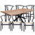Lantana 7pc 210cm Dining Table 6 Black Wishbone Chair Set Live Edge Acacia Wood
