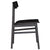 Claire Dining Chair Set of 2 Solid Oak Wood Timber Seat Furniture - Black