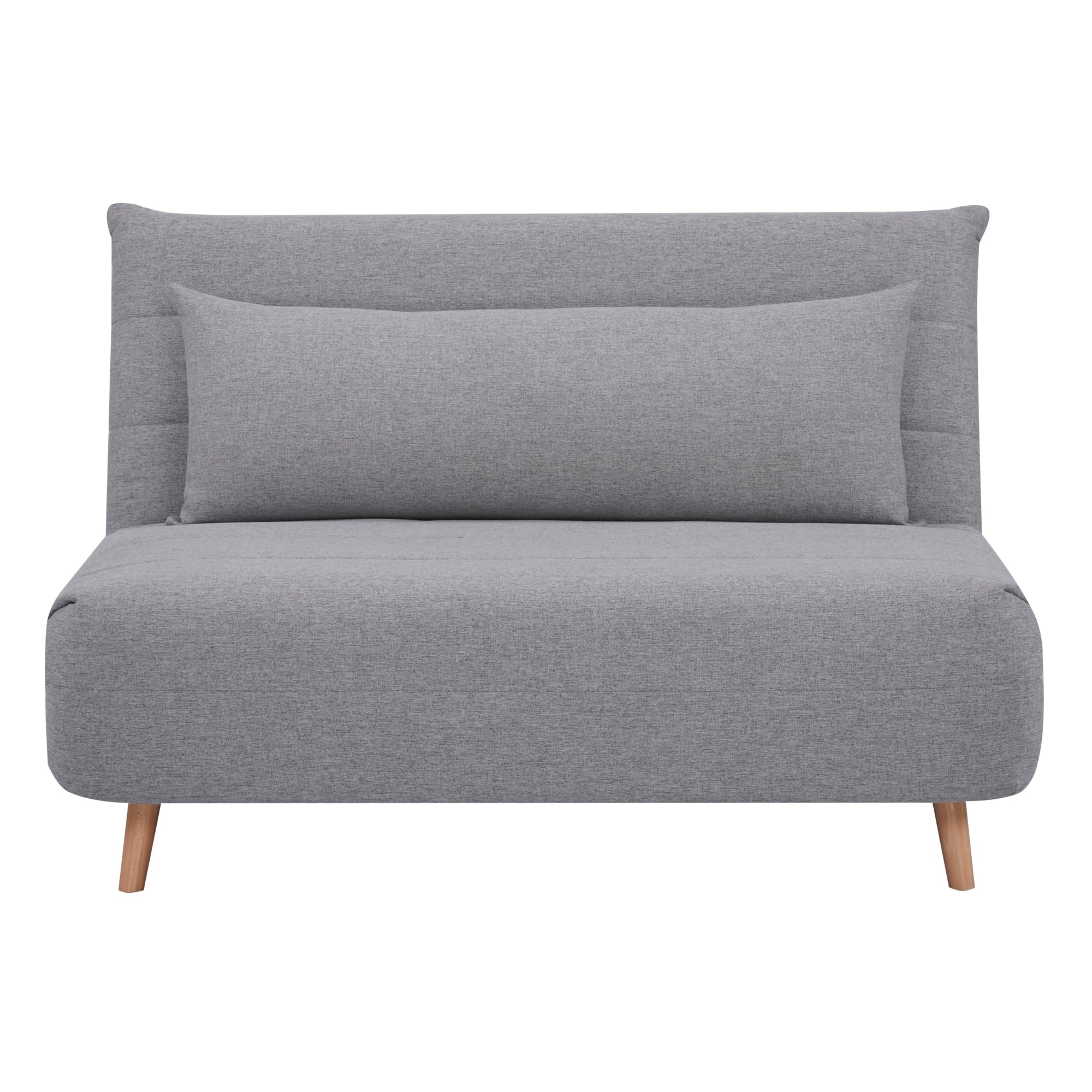 Audrey 2 Seater Sofa Futon Bed Love Seat Fabric Lounge Couch - Grey