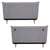 Audrey 2 Seater Sofa Futon Bed Love Seat Fabric Lounge Couch - Grey