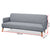 Brianna 3 Seater Sofa Bed Fabric Uplholstered Lounge Couch - Light Grey
