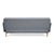 Brianna 3 Seater Sofa Bed Fabric Uplholstered Lounge Couch - Light Grey