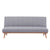 Monroe 3 Seater Sofa Futon Bed Fabric Lounge Couch - Grey