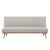 Monroe 3 Seater Sofa Futon Bed Fabric Lounge Couch - Beige