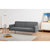 Celia 3 Seater Sofa Queen Bed Fabric Uplholstered Lounge Couch - Mid Grey