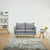 Sinatra 2 Seater Fabric Sofa Lounge Couch Grey