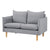 Sinatra 2 Seater Fabric Sofa Lounge Couch Grey