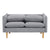 Sinatra 2 Seater Fabric Sofa Lounge Couch Grey