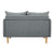 Sinatra 2 Seater Fabric Sofa Lounge Couch Dark Grey