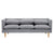 Sinatra 3 Seater Fabric Sofa Lounge Couch Grey