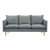 Sinatra 3 Seater Fabric Sofa Lounge Couch Dark Grey