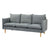 Sinatra 3 Seater Fabric Sofa Lounge Couch Dark Grey