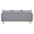 Sinatra 2 + 3 Seater Fabric Sofa Lounge Couch Grey