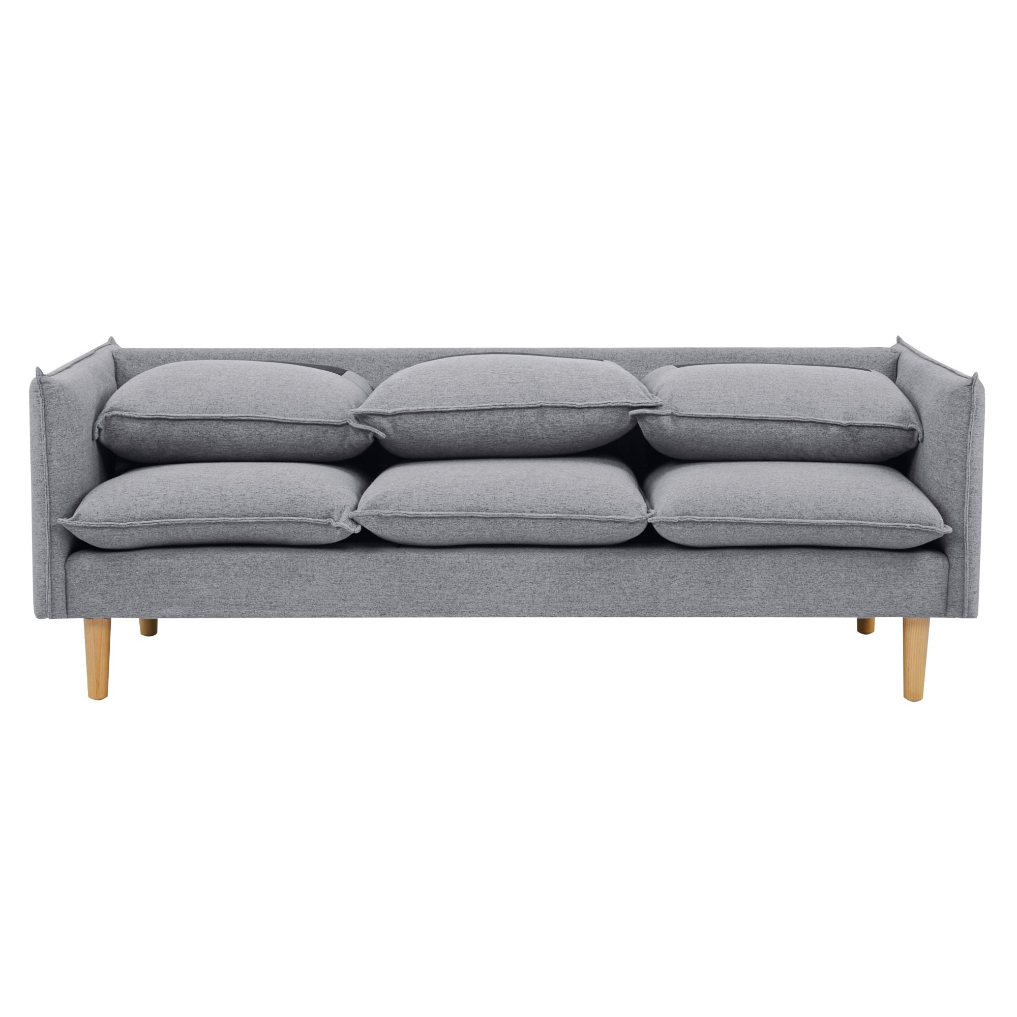 Sinatra 2 + 3 Seater Fabric Sofa Lounge Couch Grey