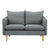 Sinatra 2 + 3 Seater Fabric Sofa Lounge Couch Dark Grey