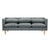 Sinatra 2 + 3 Seater Fabric Sofa Lounge Couch Dark Grey