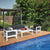 Outie 3 Seater Outdoor Sofa Lounge Aluminium Frame White