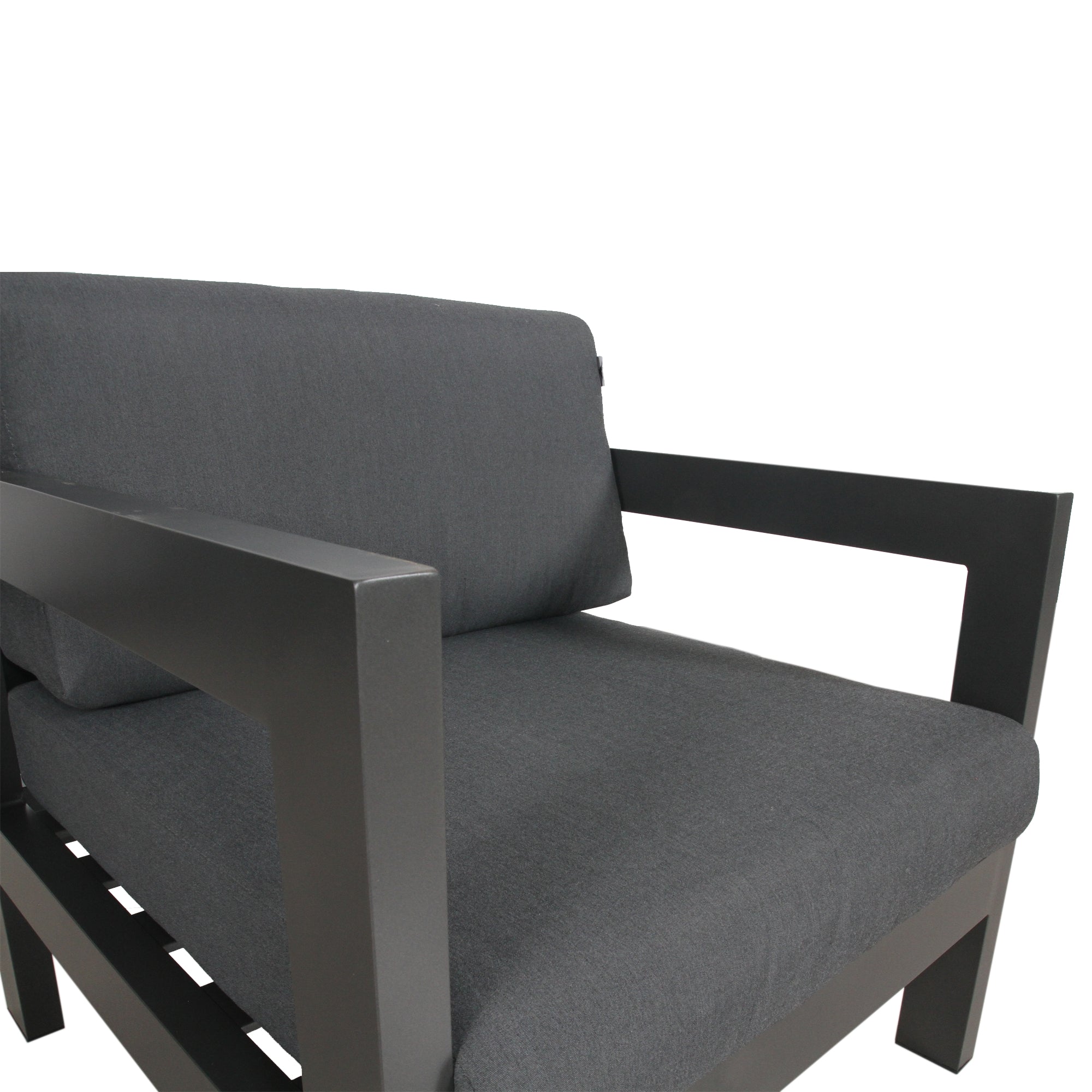 Outie Outdoor Sofa Lounge Chair Aluminium Frame Charcoal