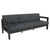 Outie 3pc Set 1+1+3 Seater Outdoor Sofa Lounge Aluminium Frame Charcoal