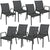 Iberia 8pc Set Aluminium Outdoor Dining Table Chair Charcoal