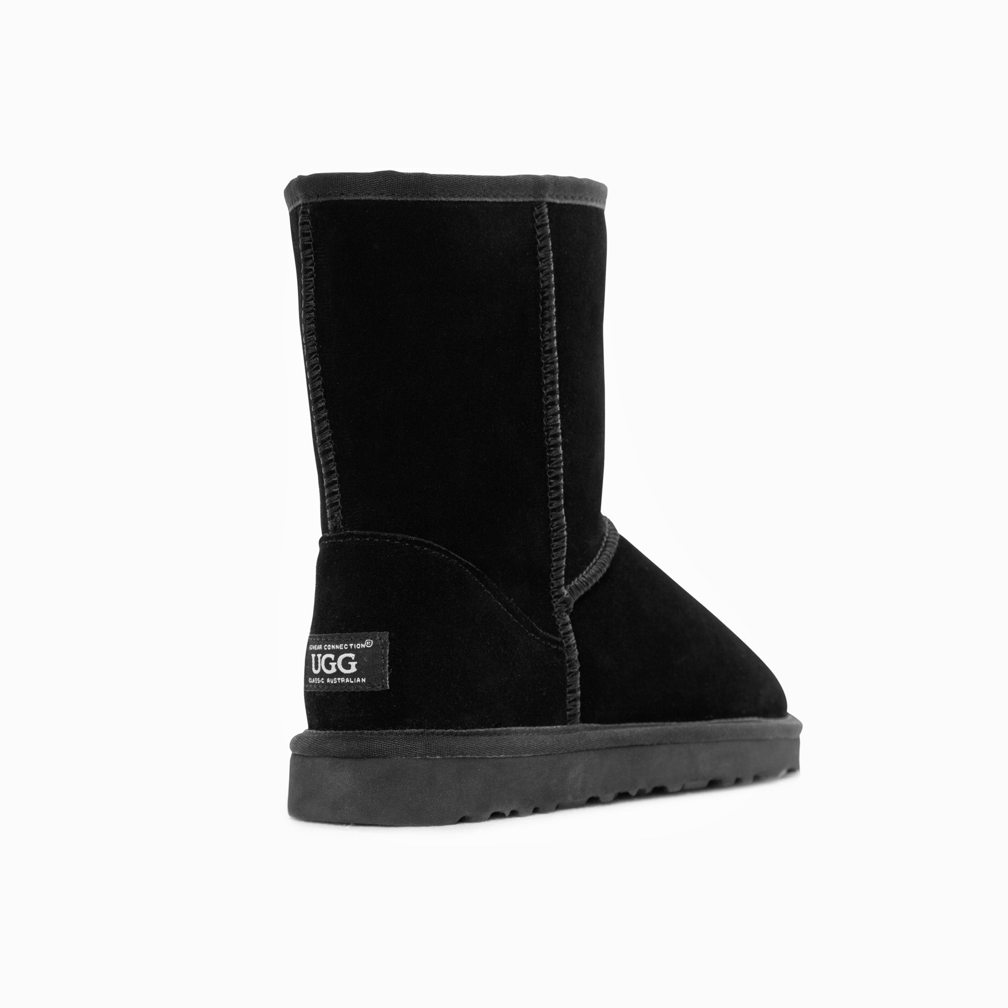 Ugg Boots Genuine Australian Sheepskin Unisex Short Classic Suede (Black, EU35)