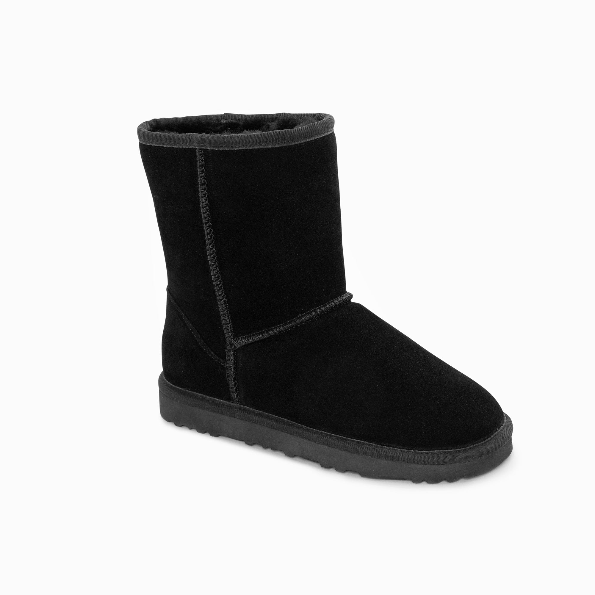 Ugg Boots Genuine Australian Sheepskin Unisex Short Classic Suede (Black, EU44)