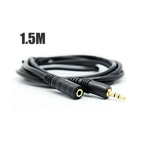 1.5m 1/8 Stereo Audio Headphone Extension Cable 3.5mm Male to 3.mm Female M/F&quot;