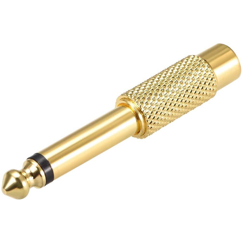 1/4 6.35mm Mono Male To RCA Female Audio Connector Adapter GOLD Plated"