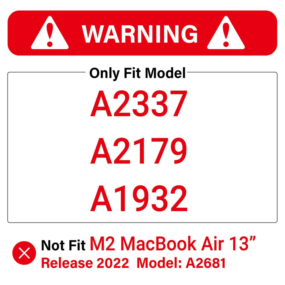 Suitable for  MacBook Air 13 Inch Case 2022 2021 2020 2019 2018, A1932, A2179, A2337 Shell Case Keyboard Cover
