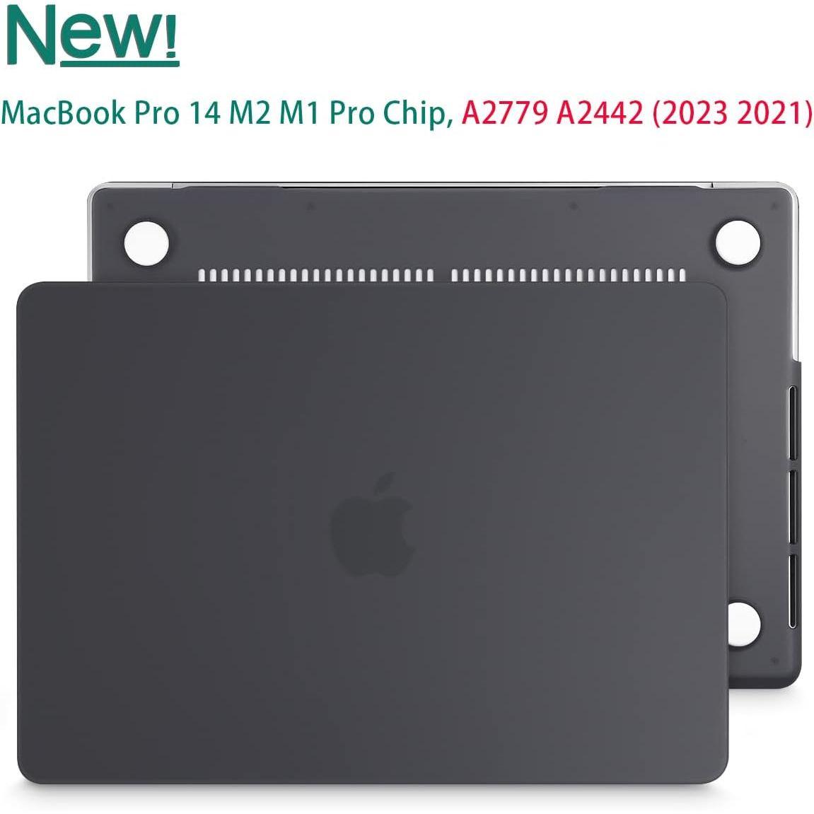 Suitable for MacBook Pro 14 Max Inch Case 2023 2022 2021 M2 A2779 M1 A2442 Hardshell Case Keyboard Cover Black