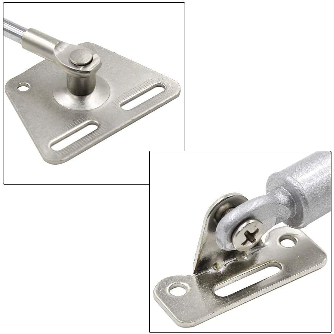 2 Pcs 100N Cabinet Door Hydraulic Hinge Metal Head Lift Support Soft Close & Buffer Telescopic