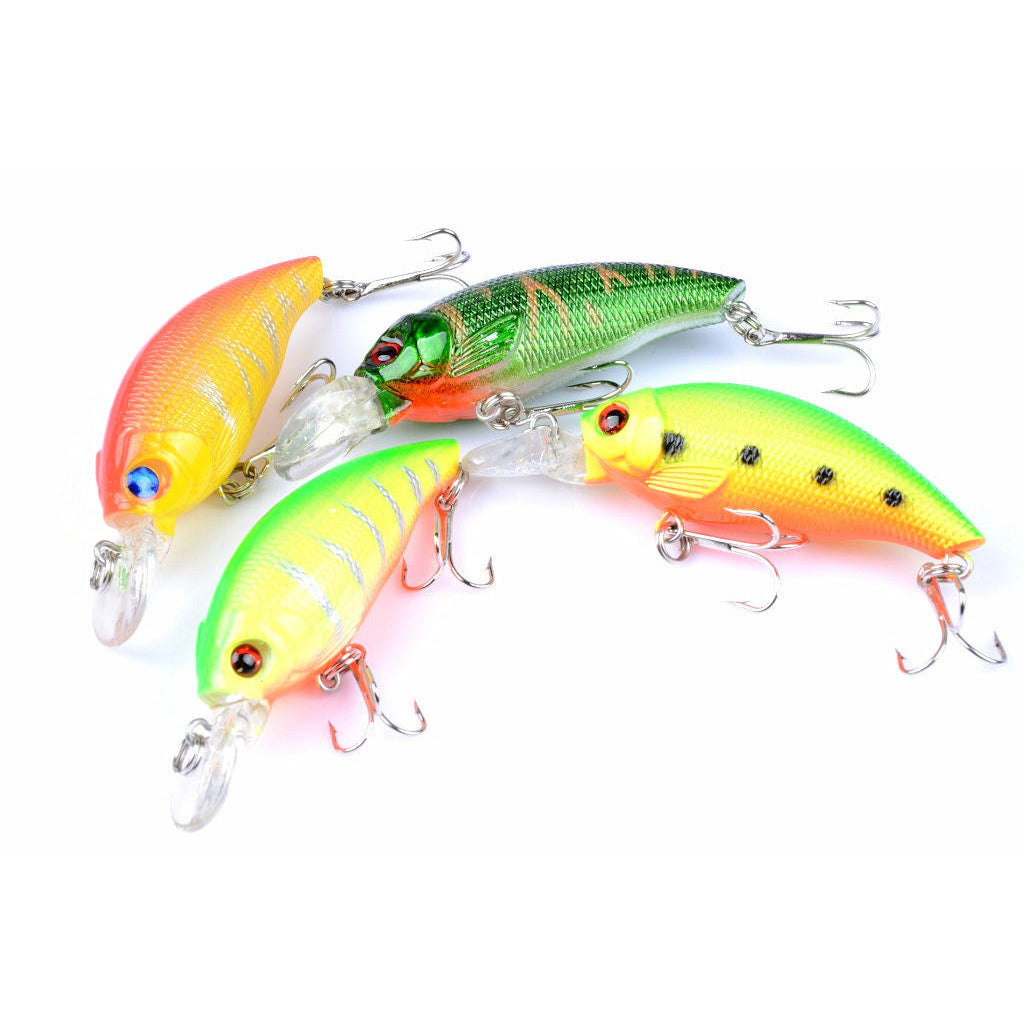 4x 7.5cm Popper Crank Bait Fishing Lure Lures Surface Tackle Saltwater