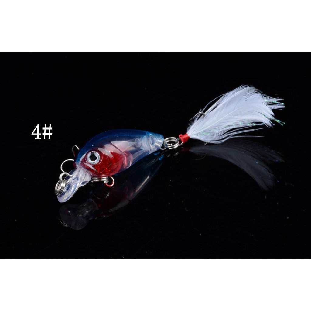 5x 4.5cm Popper Crank Bait Fishing Lure Lures Surface Tackle Saltwater