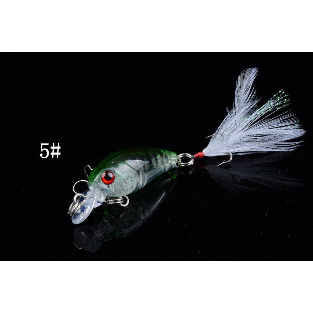 5x 4.5cm Popper Crank Bait Fishing Lure Lures Surface Tackle Saltwater