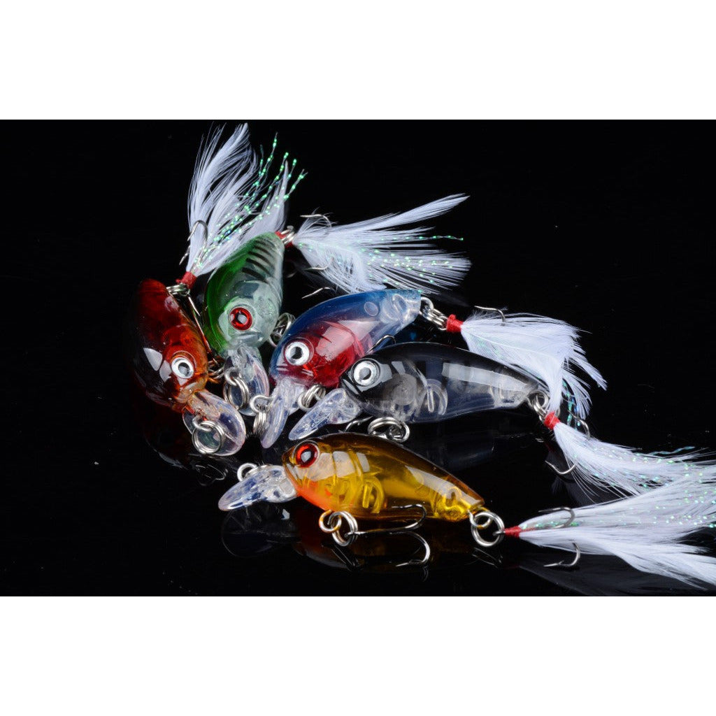 5x 4.5cm Popper Crank Bait Fishing Lure Lures Surface Tackle Saltwater