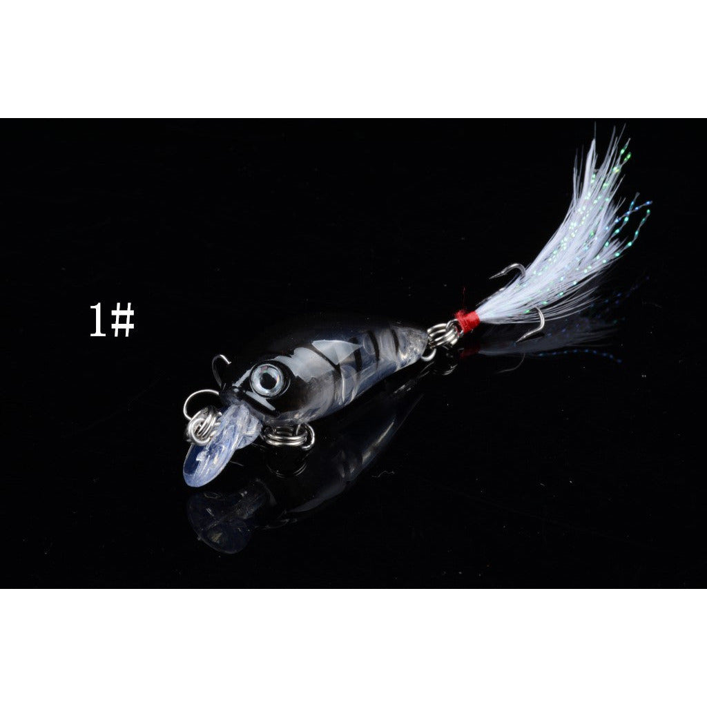 5x 4.5cm Popper Crank Bait Fishing Lure Lures Surface Tackle Saltwater