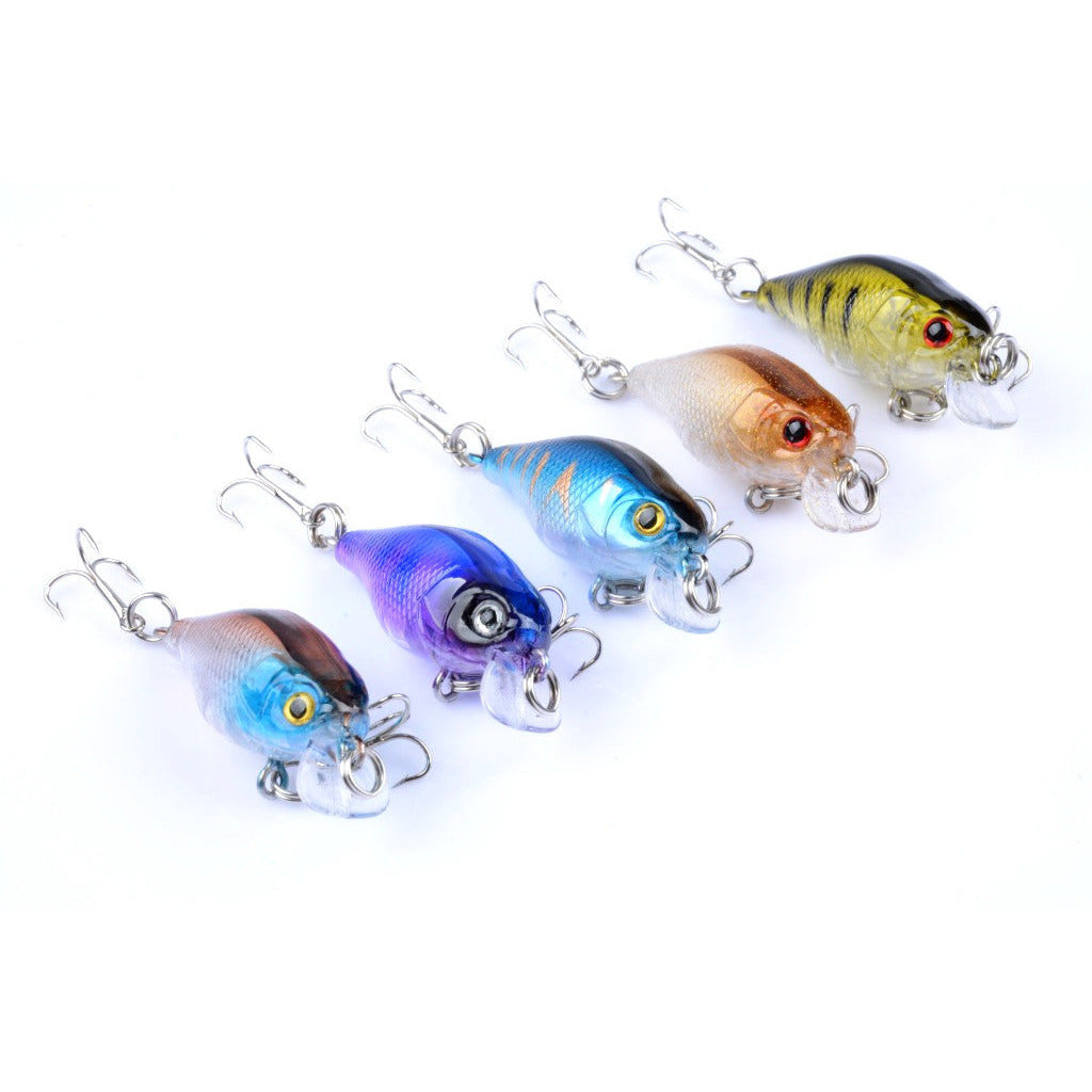5x 4.3cm Popper Crank Bait Fishing Lure Lures Surface Tackle Saltwater