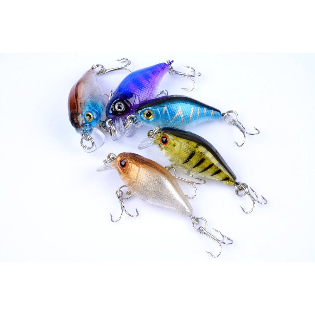 5x 4.3cm Popper Crank Bait Fishing Lure Lures Surface Tackle Saltwater