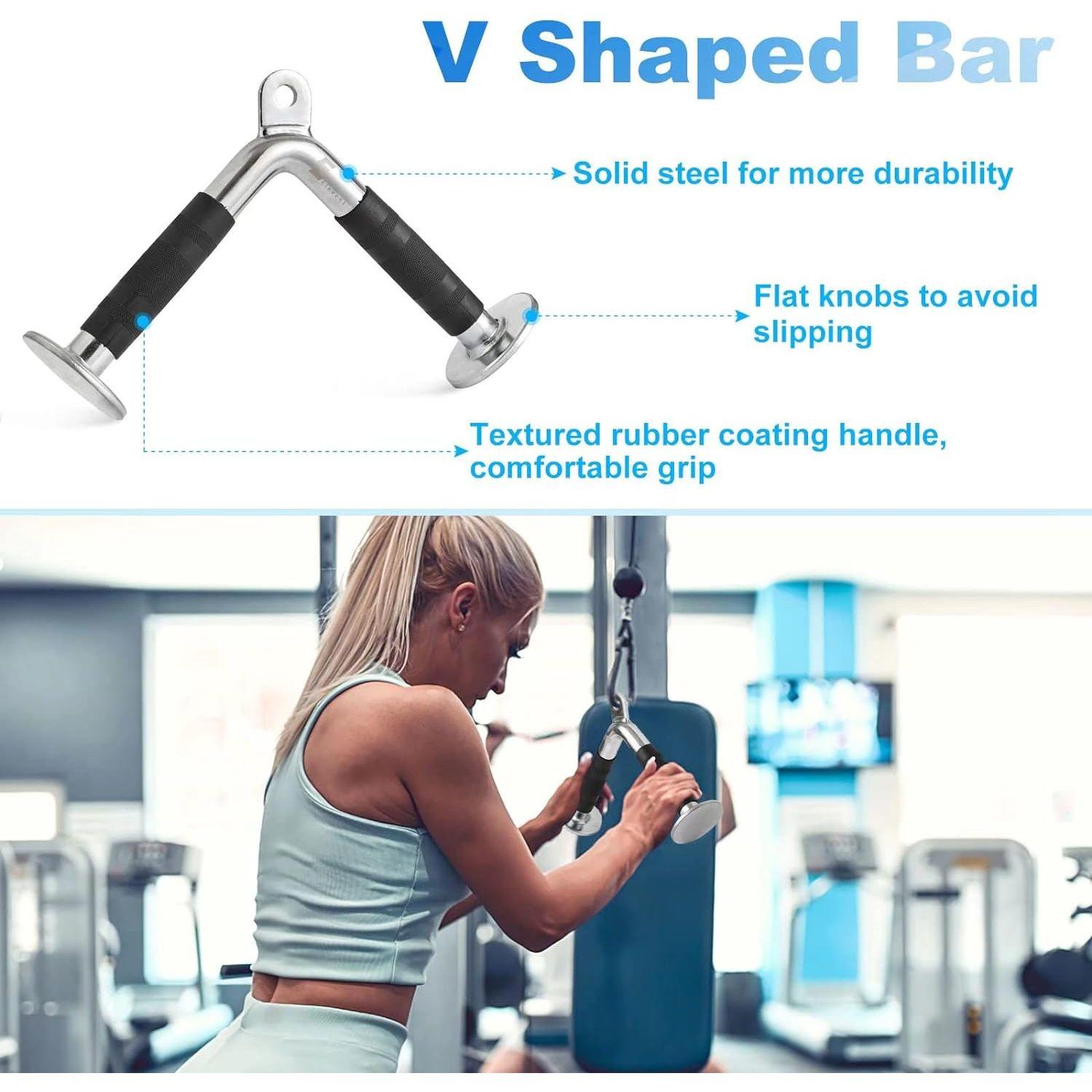 LAT V Bar V Pull Down Handle Row Handle Cable Machine Attachment